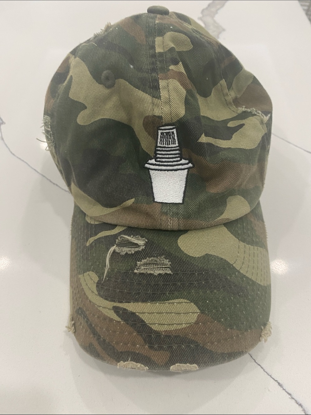 KBETHOS Camo Baseball Cap with White Pot Patch